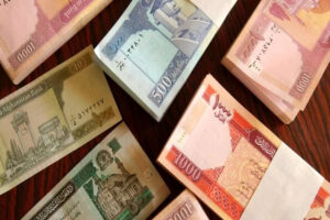 نمودار قیمت افغانی در بازار ارز ایران در تاریخ پنج‌شنبه ۲۳ مرداد