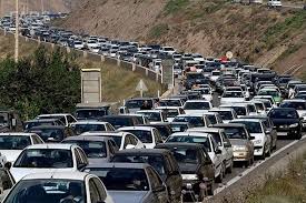 ترافیک سنگین در مسیر قزوین به رشت در تعطیلات شهریور