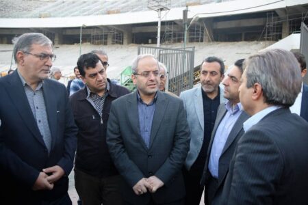 مسئولان سازمان برنامه و بودجه پی گیر روند پروژه بازسازی ورزشگاه آزادی