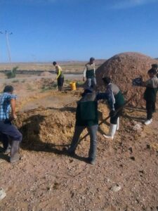 همت گروه‌های جهادی در بازسازی بناهای تاریخی خوسف
